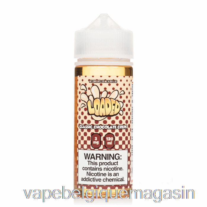 Vape Belgique Crêpe Au Chocolat Classique - E-liquide Chargé - Vapeurs Impitoyables - 120ml 0mg